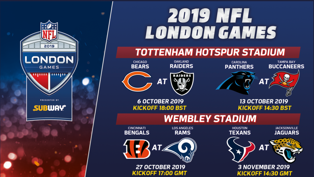 NFL International Series London Spiele stehen fest Österreichs